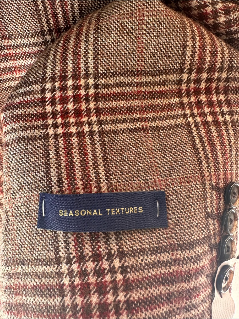 NEW Stafford Wool Sport Coat Blazer Jacket Brown Plaid Mens 48R $198 Classic Fit - Picture 5 of 14